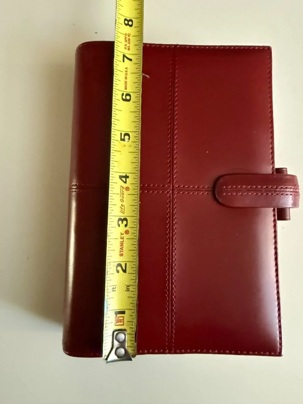Filofax Personal Organizer Planner Diary Book Burgundy Italian Calf Leather